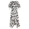 Womens/Ladies Abriee Poppy Floral Puff Sleeve Midi Dress