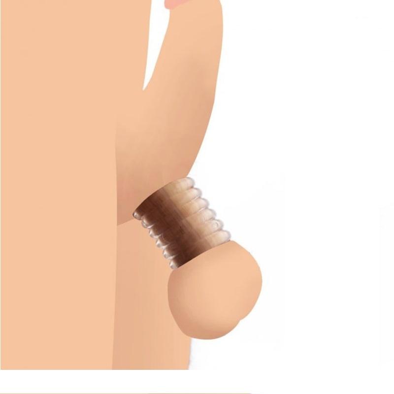 Male 6pcs 1 Set Silicone Penis Lock Cock Ring Bondage Erection Delay Ejaculation Reusable Enlargement Ball Stretcher Sex Toy Men