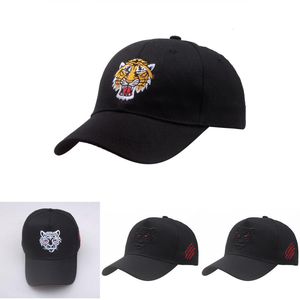 Tiger Head Embroidered Mesh Cap For Camping And Hiking Mens Outdoor Sports Hat