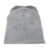 Copri ventilatore in tessuto grigio con stampa floreale a cartoni animati e chiusura con coulisse