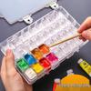24-Color Watercolor Palette with 36 Leak-Proof Grids and Moisture-Sealing Compartment, ABS