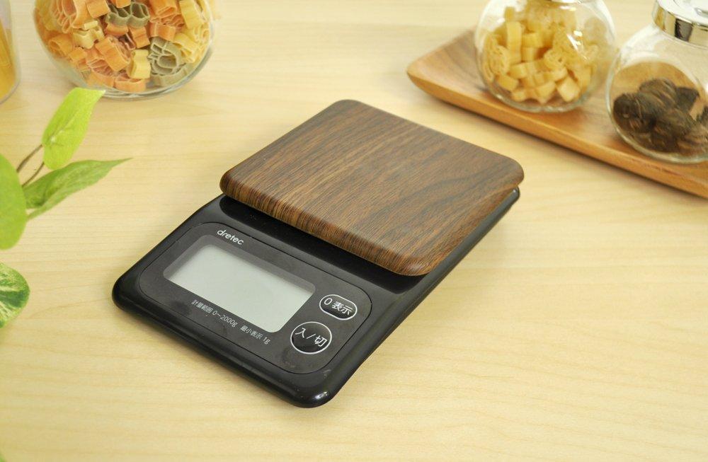 Balance numérique Doritec avec grand écran diagonal pour une lecture facile dans l'obscurité, Forêt, 2 kg, Bois, KS-276DW