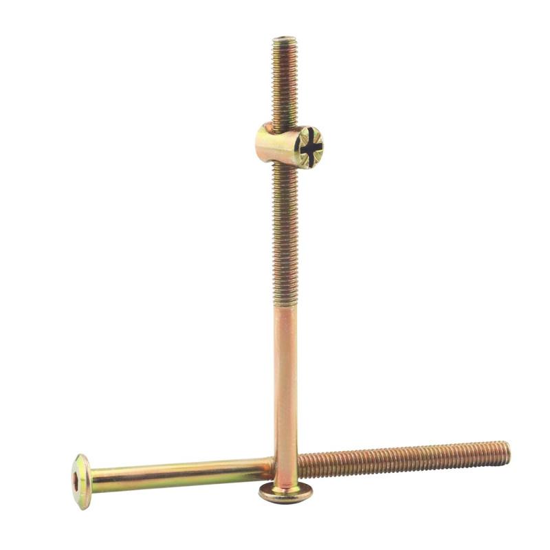 10 Set,Crib Screws Hardware Replacement Kit, M6 X 100mm Bed Frame Bolts and Nuts Kit Hex Drive Socket Cap Screws