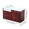 1:12 Scale Dollhouse Miniature Cabinet with Sink and Drawer Pretend Play Toys