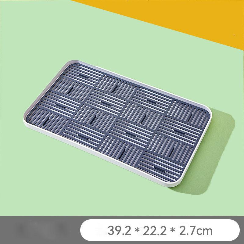 Detachable Tableware Drain Tray Double Layer Grids Design Dish Drainer Storage Tray Kitchen Accessory Easy Clean Dish Drainer