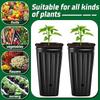 10/25Pcs Tree Shoots Pots Plastic Deep Nursery Tree Pot 7.8inch Flower  Plant Vegetables Container Pot For Outdoor Garden Black