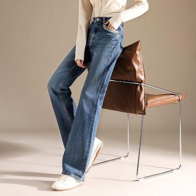 RAIN.CUN Women's High-Waisted Slim-Fit Flare Jeans