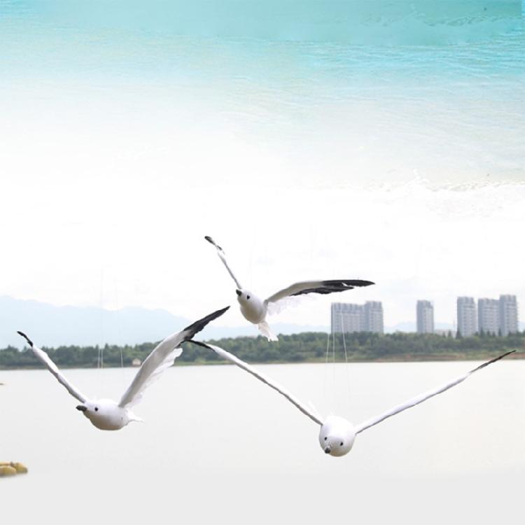Artificial Seagulls Decors Hanging Ornament Christmas Flying Bird Pendant Seagulls Model Statue for Wedding Parties