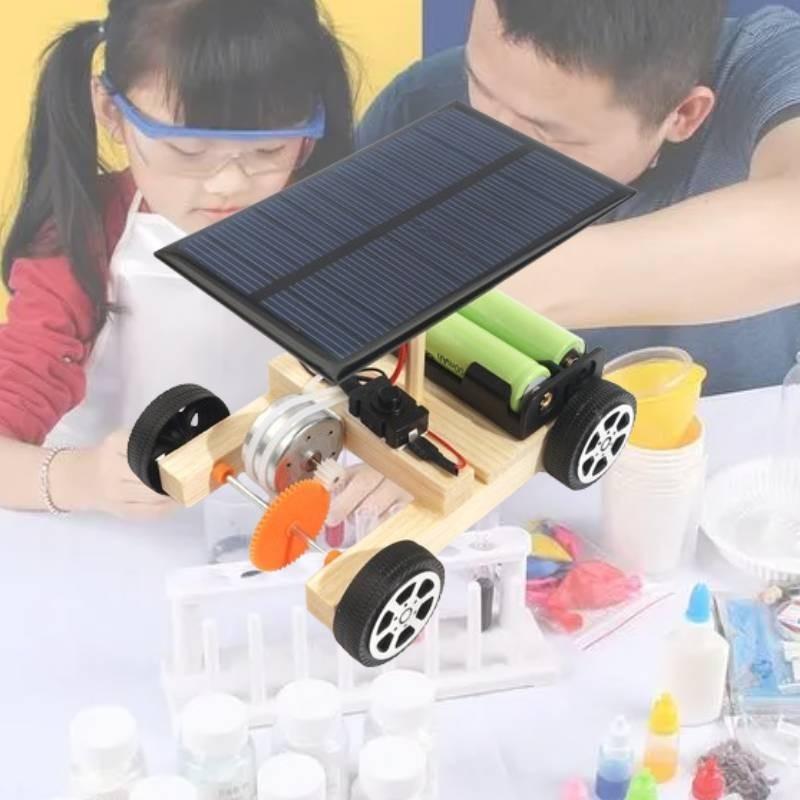 Elementary School Diy Science Solar-powered Electric Car Stem Educational Model