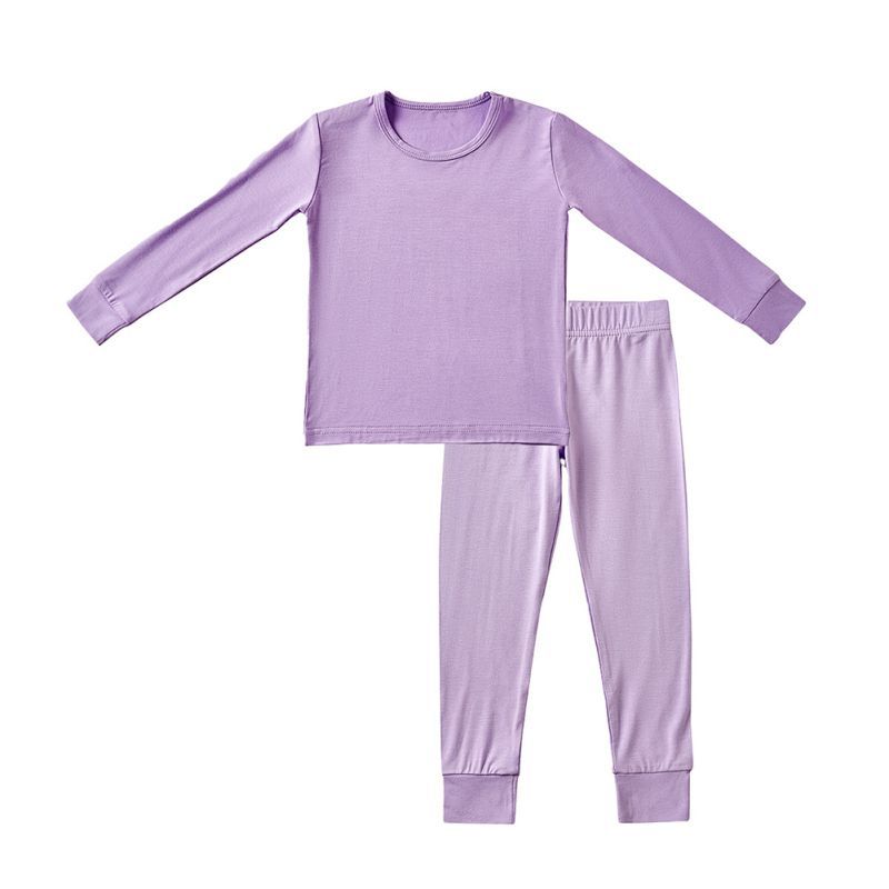 1-12 år Barn Ensfarvet Genser og Bukser Pyjamassett Casual Loungewear