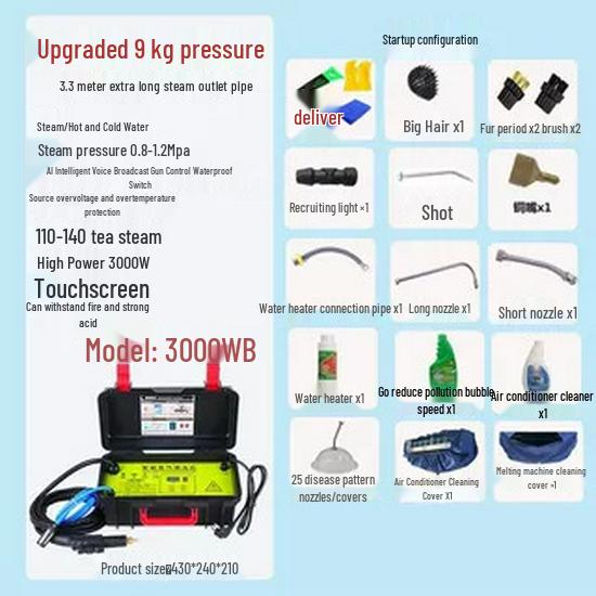 Clean Hui High-Temp Pressure Steam Cleaner for Air Conditioners & Kitchen Range Hoods
