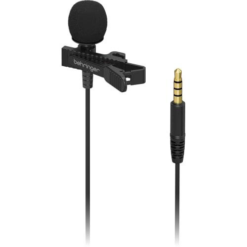 Behringer BC LAV Lavalier Microphone for Mobile Devices, 4-Pole 3.5mm Jack, Omnidirectional, Black
