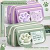 Nine-Layer Cat Paw Pencil Case with Squeeze Toy for Girls and Boys – Large Capacity Stationery Box for Students