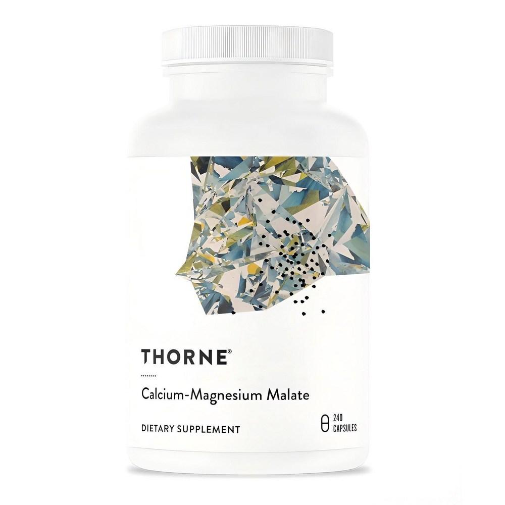 Thorne Calcium-Magnesium Unisex Bone Health Muscle Relaxant Malate Softgel Capsules 240 Tablets 3 pcs