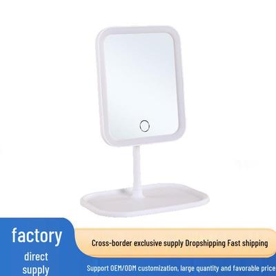 USB Rechargeable LED Vanity Mirror: Portable, INS Style Makeup Mirror with Light for Dorms