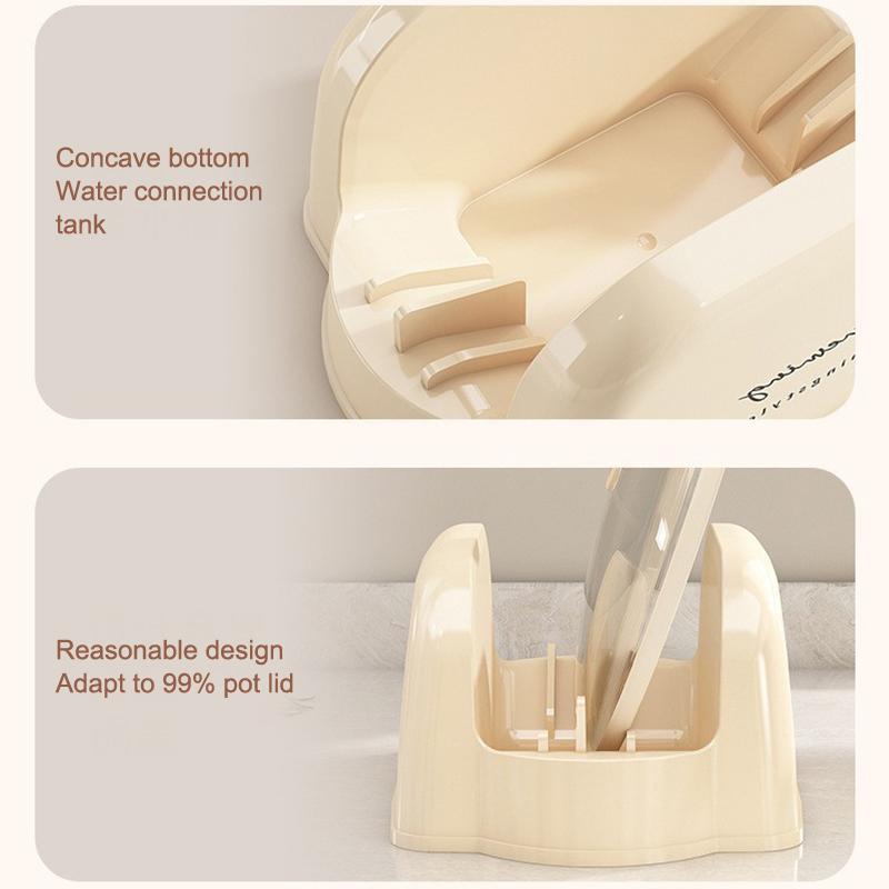 1 Stück Multifunktionales Kunststoff Küchenarbeitsplatten-Aufbewahrungsregal Haushalt Suppenlöffel Topfdeckel Aufbewahrungsregal