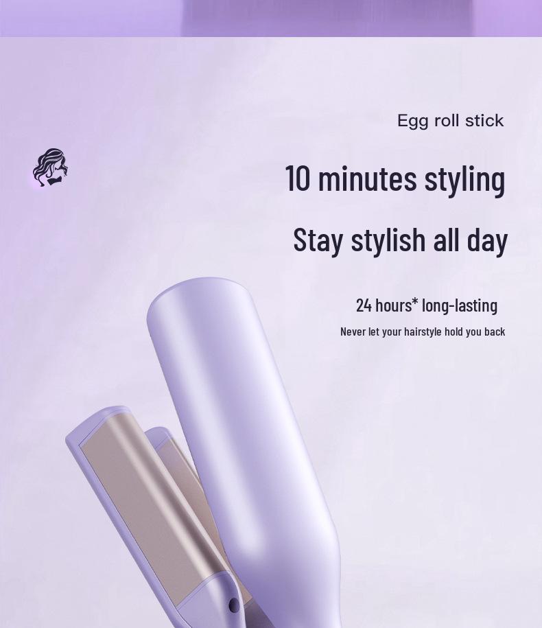 32mm Large Barrel Curling Iron with Deep V Wave Design for Safe and Effective Hair Styling