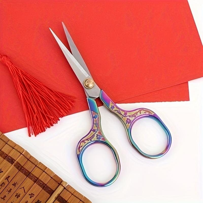 Vintage-Inspired Sewing Scissors - Sharp Precision Blades for Fabric, Thread, Embroidery & Tailoring - Durable Metal Craft Shears Collection