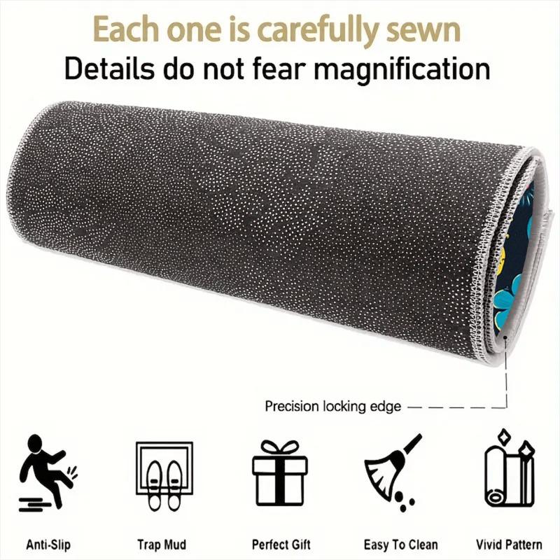 1pcs Car Trunk Mat Colorful Flower Design Dust-Proof Mat Wear-Resistant Dirt-Resistant Easy-Care Cargo Liner for Car Interior