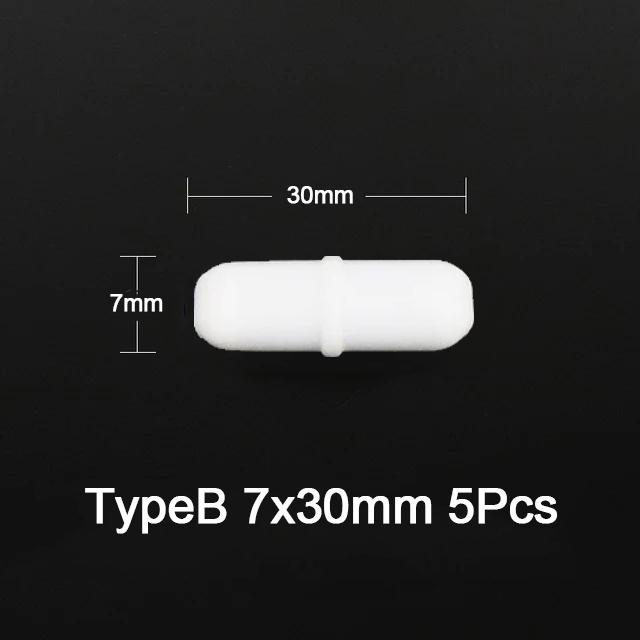 5Pcs Laboratory Magnetic Bar Cylindrical Magnetic Stirrer Rod Stirrer- Mixer Stir Bars Magnetic Stirrer School Laboratory