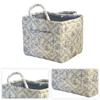 Fabric Pastoral Cloth Storage Basket with Easy Carry Handles Debris Organizing Bag for Shelves Closet Laundry Home Office Decor