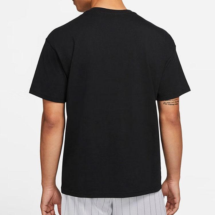 Nike Letter Basketball Loose Cartoon Print Sports Short Sleeve T-Shirt Men Tops Black DJ1589-010