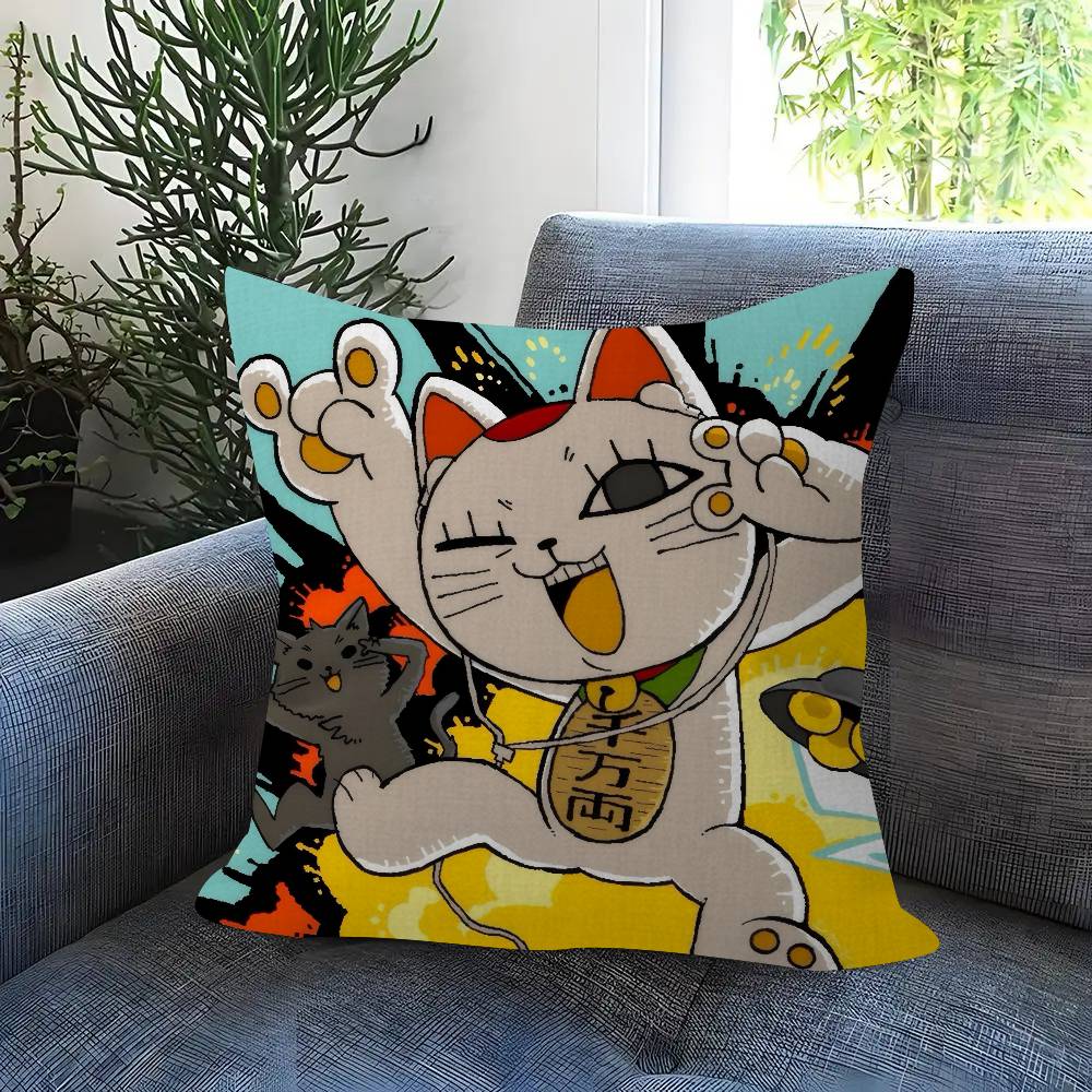 Anime T-Turbo Granny Cat Pillow Cushion Cover Pillowcase Living Room Sofa Home Decor