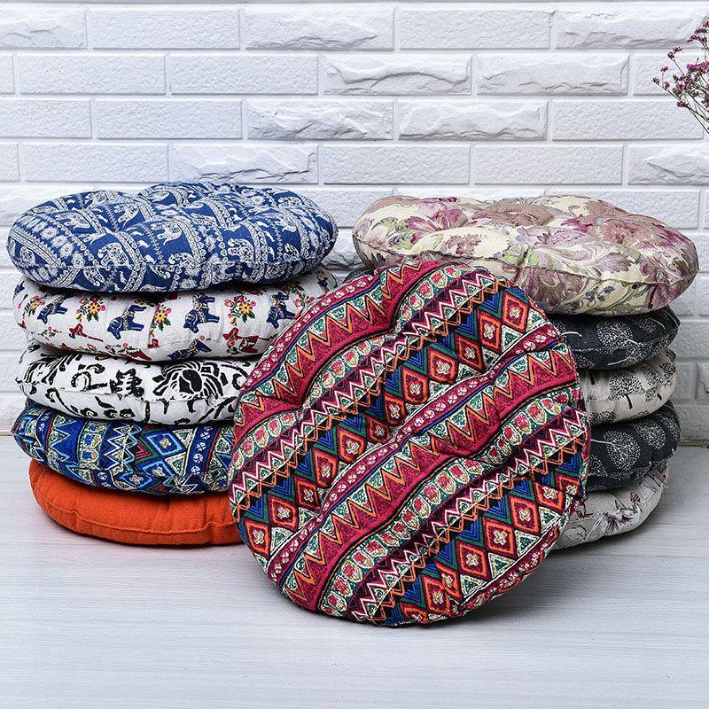 Luxurious Round Cushion Patio Tatami Meditation Mat Seat Pillow With Soft Touch Feeling