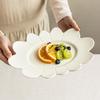 Minimalist Style Flower Ceramic Plate Fish Plate Creative Western Food Plate Fruit Salad Plate Vegetable Plate Tableware Plate