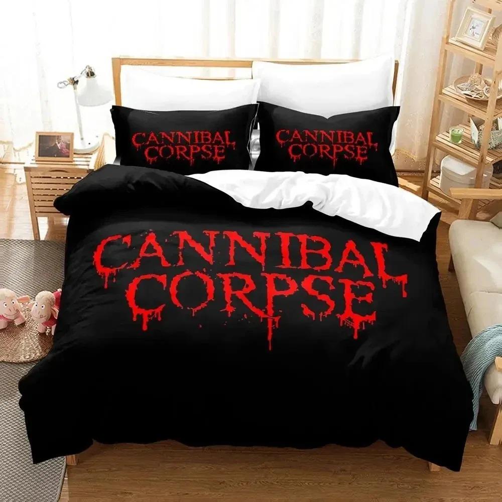 3D Print Cannibal Corpse Bedding Set Duvet Cover Bed Set Quilt Cover Pillowcase Comforter King Queen Size Boys Adult Bedding Set