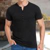 Herren Oberteile Junger Stil Einfarbige Schmale Passform V-Ausschnitt Kurze Ärmel Sommer T-Shirt Tägliche Kleidung