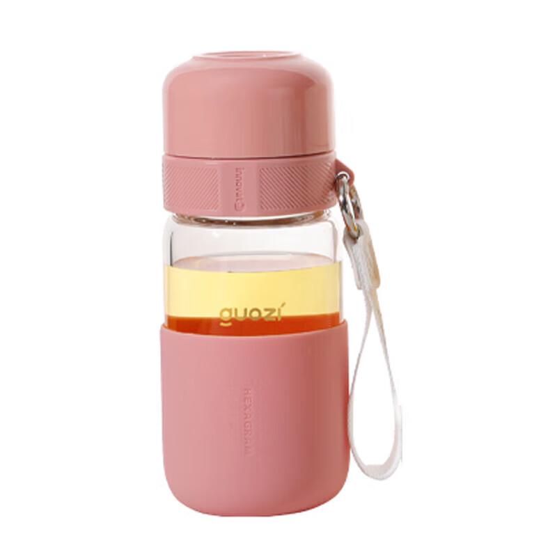 GZ Quick Open Heat-Insulated Glass Tea Infuser Bottle