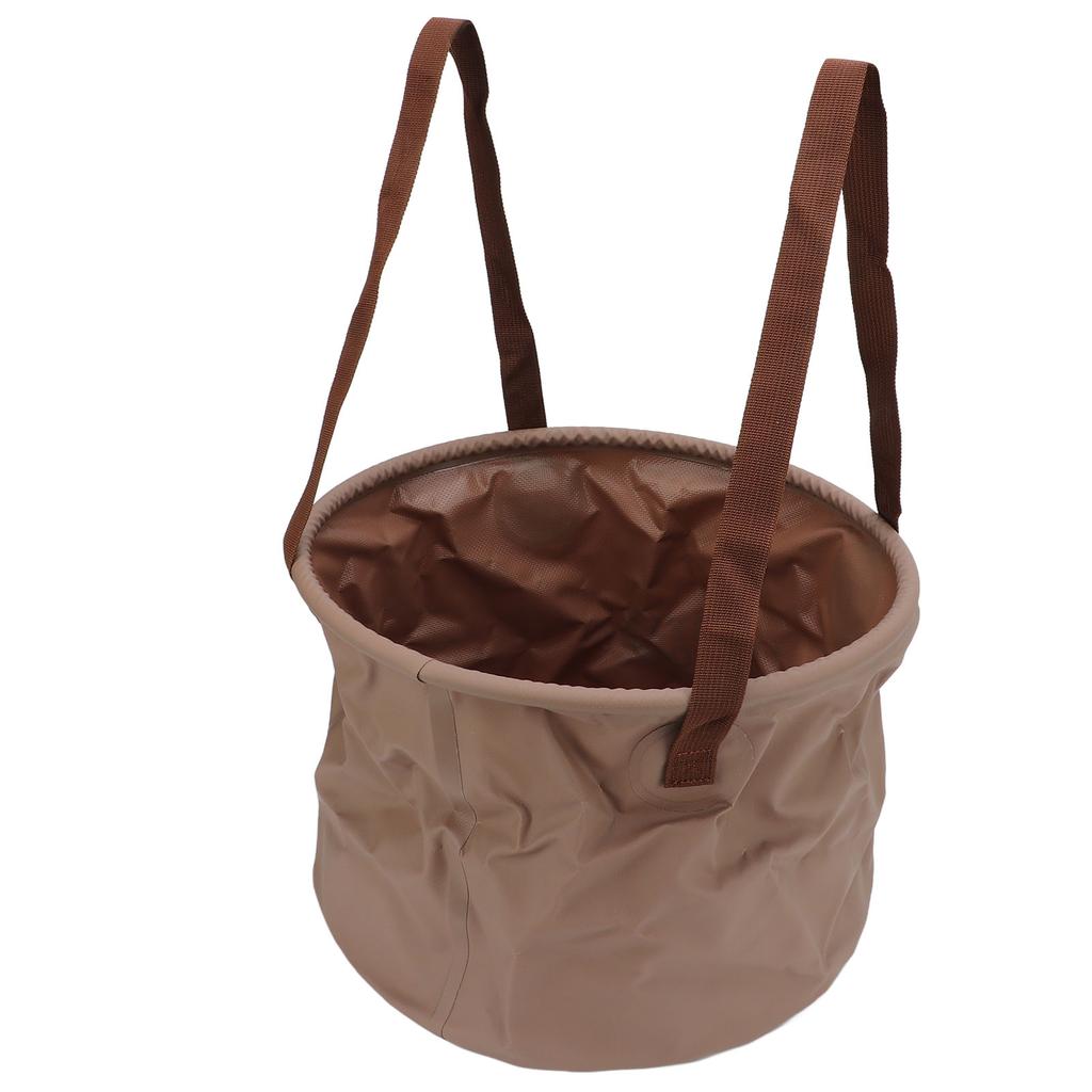 Faltbarer Eimer Verschleißfest Platzsparend Tragbarer Faltbarer Eimer für Outdoor-Camping Reisen 20L Khaki
