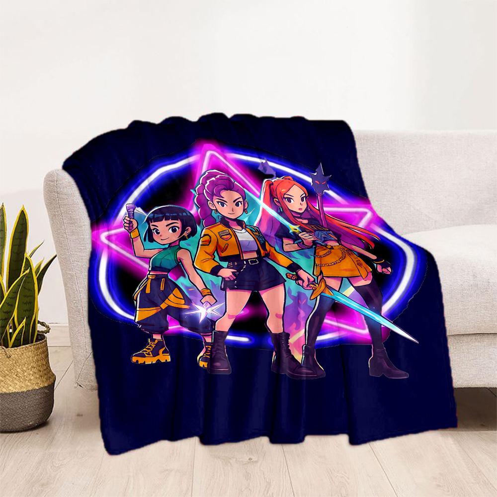 Fantasy Heroes Adventure Blanket Warmthful Decor Great for Seaside Bed Chair Four Seasons Universal Digital Print Gift for Travel Home Birthdays