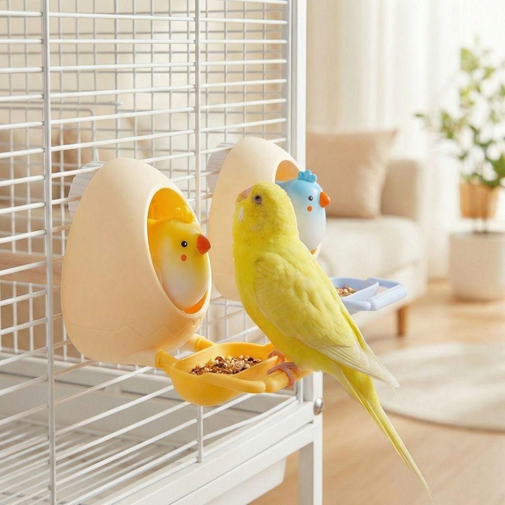 Eggshell Bird Bird Food Dispenser Bite Resistant Bird Standing Stick  Cage Accessory