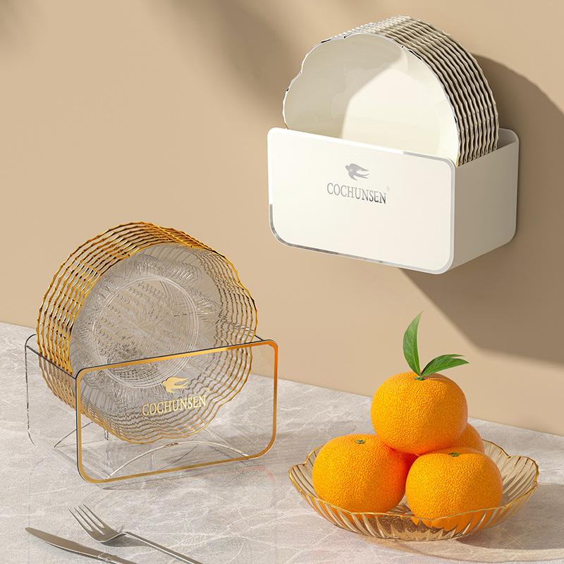 Spit Bone Saucer Household Small Plate Snack Plate Fruit Plate Dining Table Garbage Spit Bone Residue Plate Storage Plastic Plate