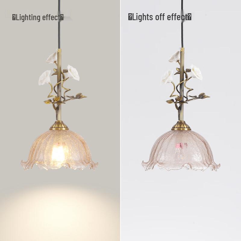 OEING Bedroom Bedside Flower Pendant Light