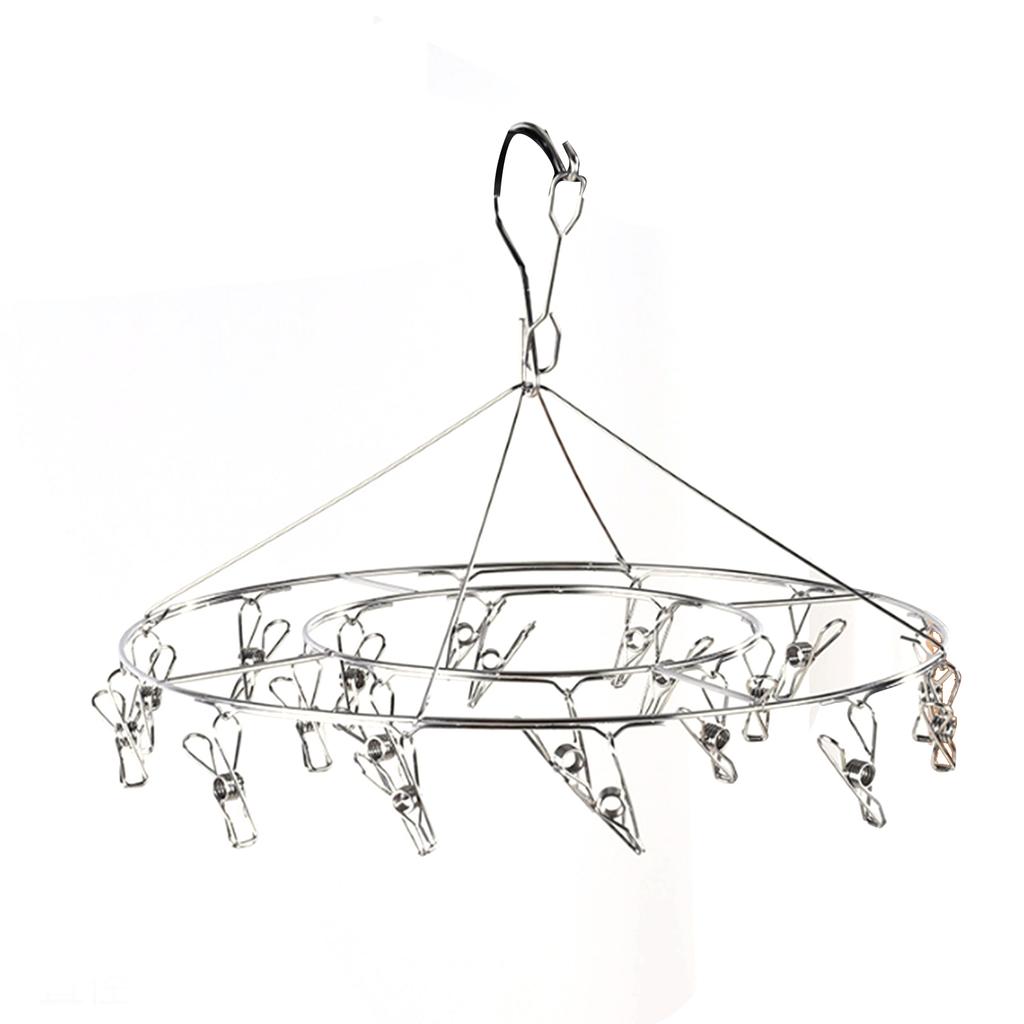 Clothes Drying Hanger Stainless Steel Multi Clip Laundry Drip Hanging Rack for Underwear Socks Hat