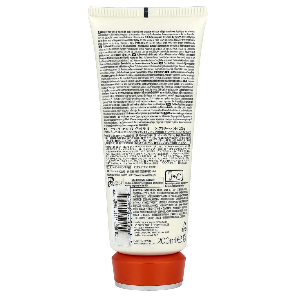 Nutritive, Incredibly Light Exceptional Nutrition Care, For Normal to Slightly Dry Hair, 200Ml (6.8Fl Oz)