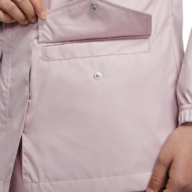 (WMNS) Nike Multiple Pockets Stand Collar Solid Color Woven Champagne Color Jacket Women's CZ8973-645
