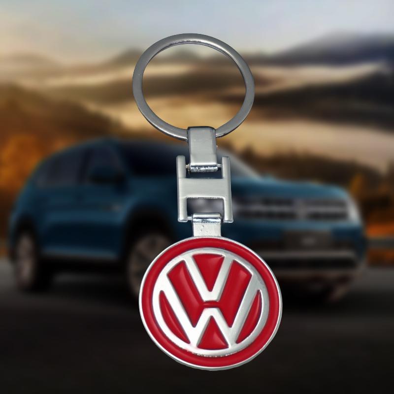 2026 Caldo 3D Metallo/Pelle Logo Auto Portachiavi Portachiavi Ciondolo Accessori Auto Per Volkswagen VW RLine R Golf Touran ID3 Tiguan Eos Caddy FM7