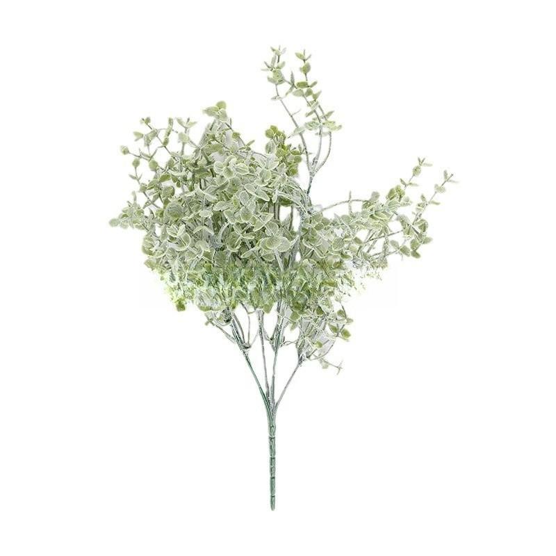 1 stücke Künstliche Haarigen Gefälschte Gras Eukalyptus Grüne Pflanze Topf Dekoration Grüne Blätter Kleine Gras Hause Dekoration Blume