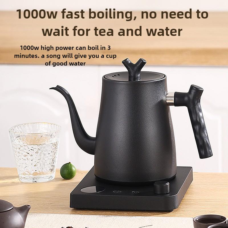 1000W Electric Kettle Household 304 Stainless Steel Coffee Pot Intelligent Temperature Regulation LED Display Safe Anti Scalding