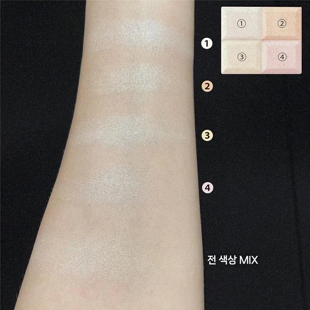 CEZANNE Mix Color Cheek 4-Color Highlighter N10 Pale Highlight