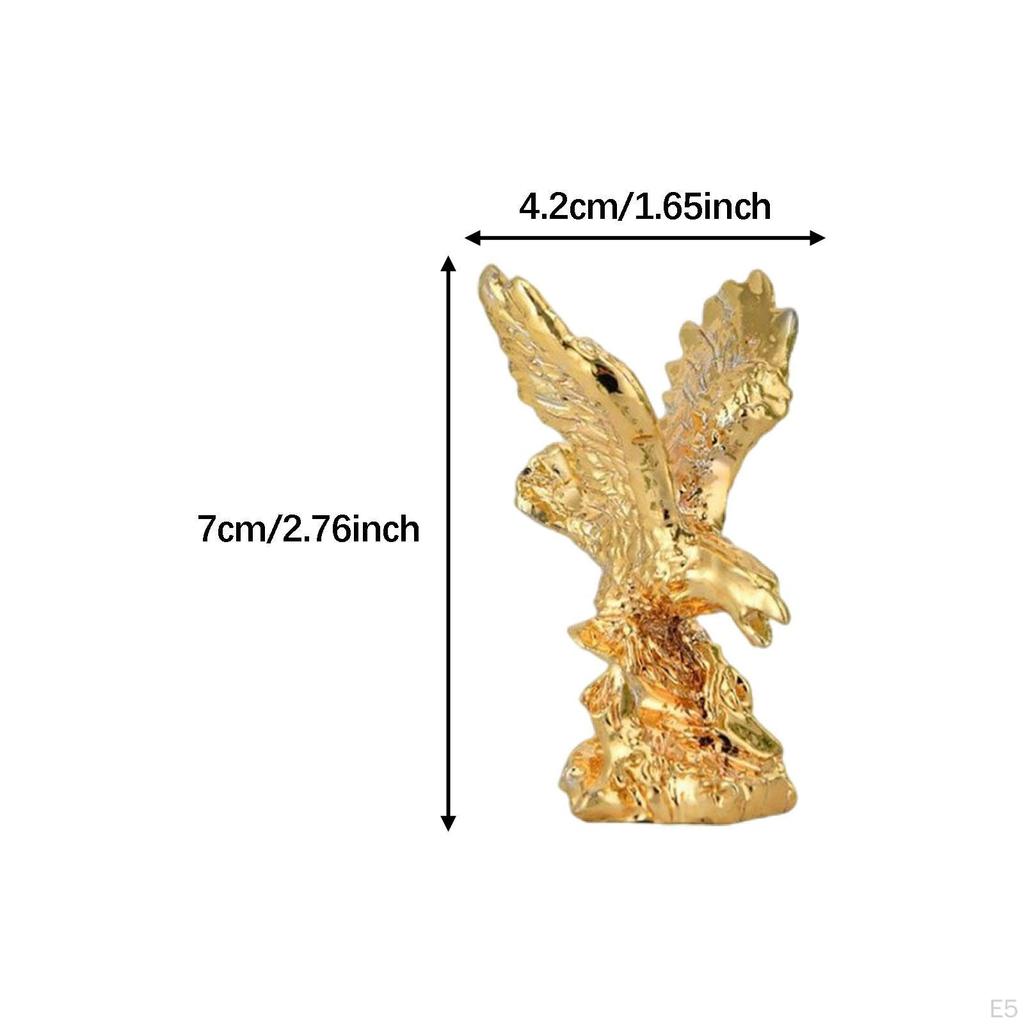 Eagle Statue Animal Figure Resin Sculpture Creative Ornament for Home Office Bookshelf Living Room