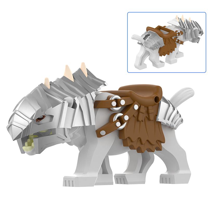Magic Movies Medieval Animal Figure Building Blocks Dragon Elk Wild Boar Bighorn Sheep Dog Mini Model Bricks Toys DIY Kids Gifts
