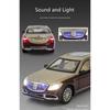 1/24 Benz Maybach S600 Legering Metall Bilmodell Formgjutna Metall Leksaksfordon Bilmodell Hög Simulering Ljud och Ljus Leksak för Barn Gåva
