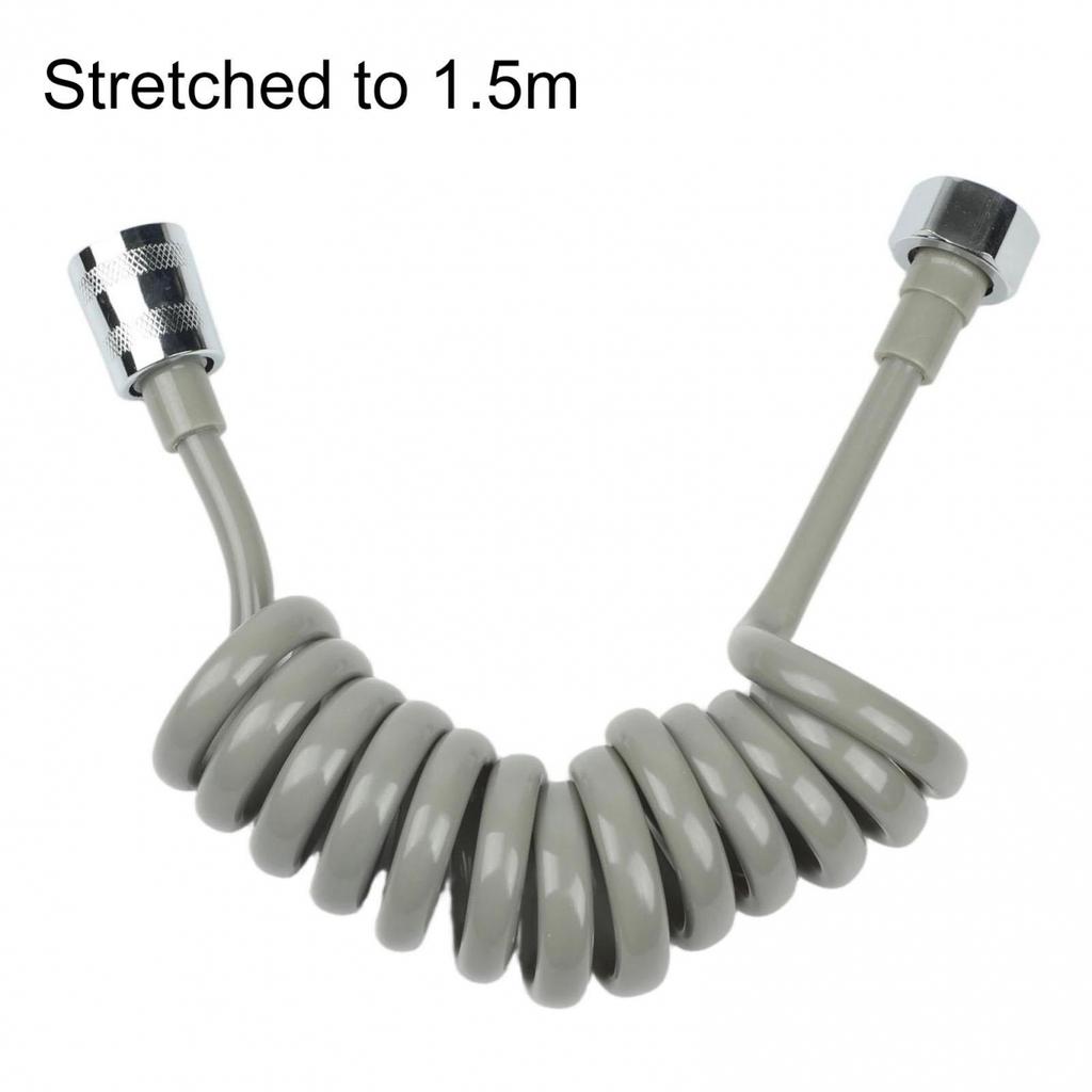 Home Shower Hose Tube Flexible Sprayer Spring Telephone Line Style Bathroom Pipe