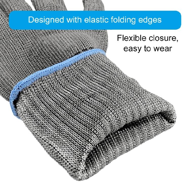 Stainless Steel Mesh Metal Chainmail Gloves Butchers Glove for Cutting Meat Oyster Shucking Chefs Meat Fish