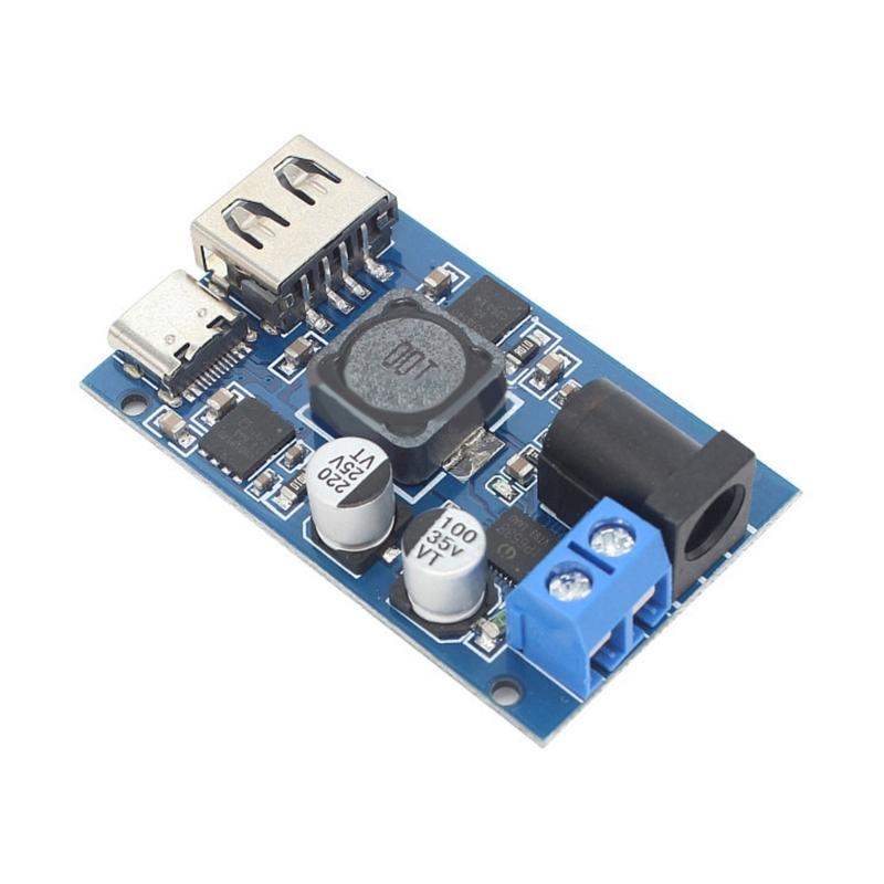 Adjustable Step Down Converters 12V To 5V Converters Module with Type C and USB Port for Fast Charging Devices